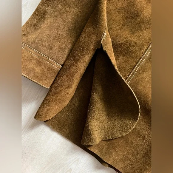 Vintage Leather Suede Rancher Jacket Western Styling Handmade Sz L - Picture 12 of 14